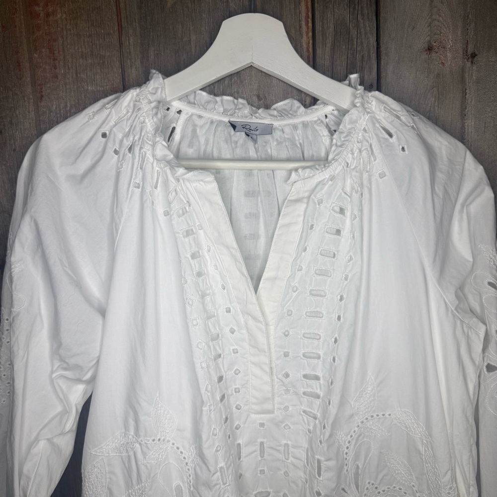 Rails Saylor Eyelet Dress in White * Missing Belt* size Small - Picture 5 of 14